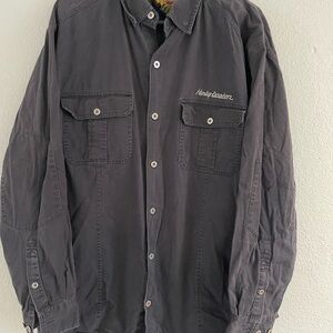 Harley-Davidson Black Lightweight Button Up